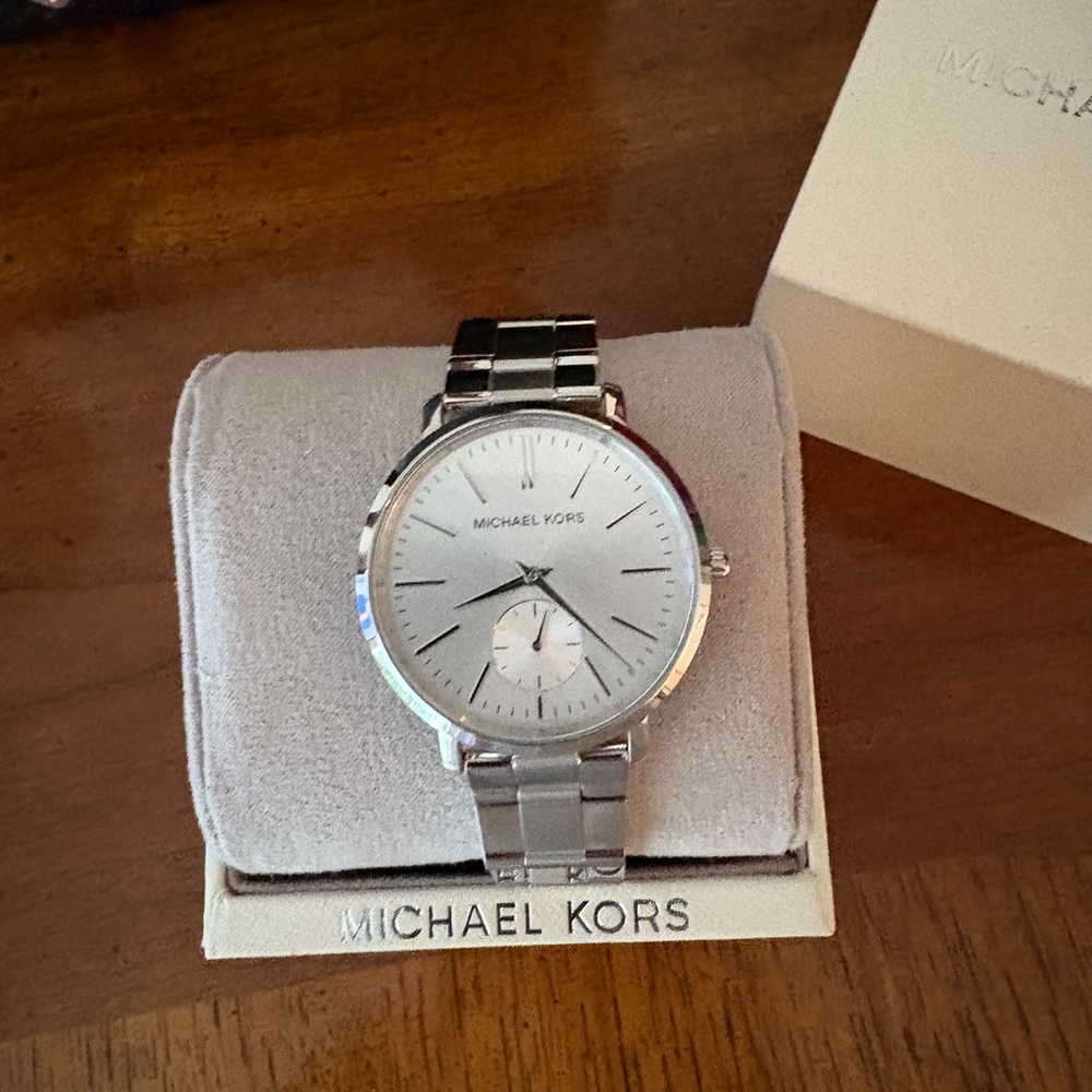 Michael Kors Metallic Silver Bracelet Watch